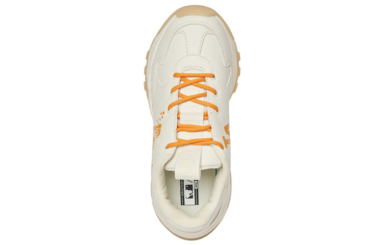 Shop MLB大球复古厚底运动鞋‘像素洛杉矶白橙’ 3ASHCD22N-07ORS