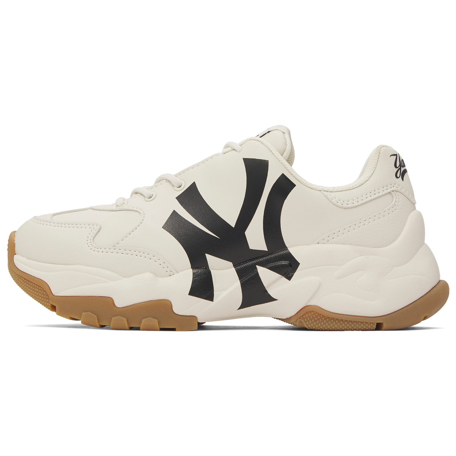 MLB Big Ball Chunky Dad Shoes White Black - Comfortable Platform Sneakers 3ASHBCV4N-50CRS