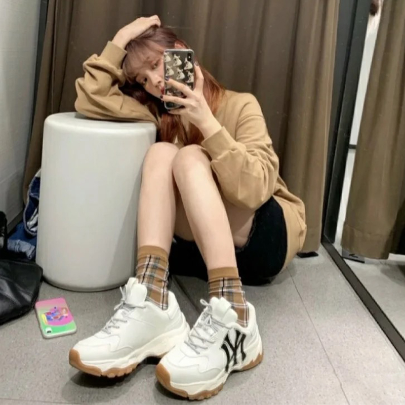 Sizing MLB 大球厚底运动鞋 '象牙色' 32SHC6011-50I