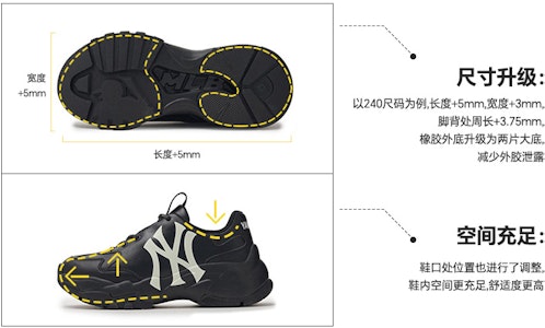 MLB Big Ball Chunky Low 'Retro Cetakan Hitam' 3ASHC104N-50BKS Sizing MLB Big Ball Chunky Low 'Retro Cetakan Hitam' 3ASHC104N-50BKS