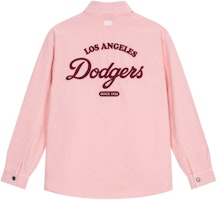 MLB Big Logo Casual Denim Jacket Unisex Pink 3ADRV0141-07PCS MLB Big Logo Casual Denim Jacket Unisex Pink 3ADRV0141-07PCS