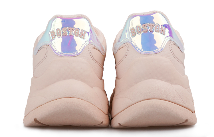 Shop MLB美棒聯 Bigball Chunky Shiny 波士頓 紅襪隊 復古簡約老爹鞋 男女同款 櫻花粉