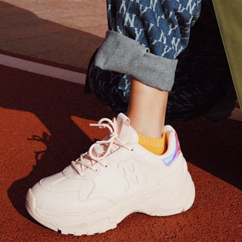 Details for MLB美棒聯 Bigball Chunky Shiny 波士頓 紅襪隊 復古簡約老爹鞋 男女同款 櫻花粉