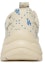 Shop MLB Bigball Chunky Monogram LA Dodgers 'Beige Putih Biru' 3ASHMS13N-07IVS