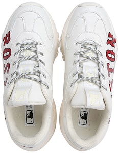 MLB Bigball Chunky P 波士頓紅襪隊 復古老爸鞋 男女同款 白紅 Shop MLB Bigball Chunky P 波士頓紅襪隊 復古老爸鞋 男女同款 白紅