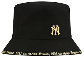 MLB Black Embroidered Cotton Bucket Hat Unisex Couples Style 3AHTHG01NK0002 MLB Black Embroidered Cotton Bucket Hat Unisex Couples Style 3AHTHG01NK0002