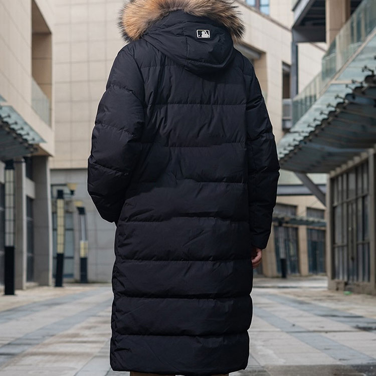 Purchase MLB Black Long Down Jacket Unisex Casual Hooded Winter Coat. 3ADJJ0716-50BKS