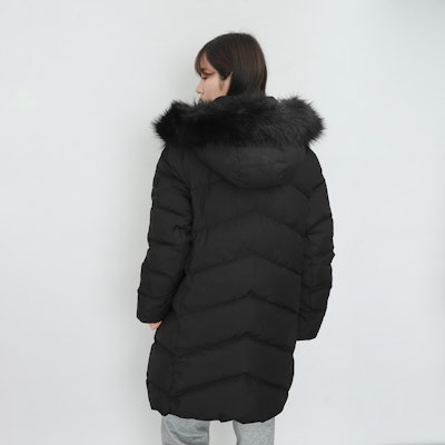 MLB 黑色紐約洋基隊標誌毛絨帽冬季羽絨外套 男女款. 3ADJEC616-50BKS Cheap MLB 黑色紐約洋基隊標誌毛絨帽冬季羽絨外套 男女款. 3ADJEC616-50BKS