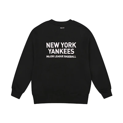 MLB Black Pullover Hoodie with Pink Logo and Back Letter Print Unisex 31MT21941-50X