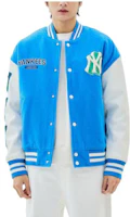 Shop MLB ブルー 野球カラー ロゴ スナップボタン ジャケット 3AJPV0234-50BLL
