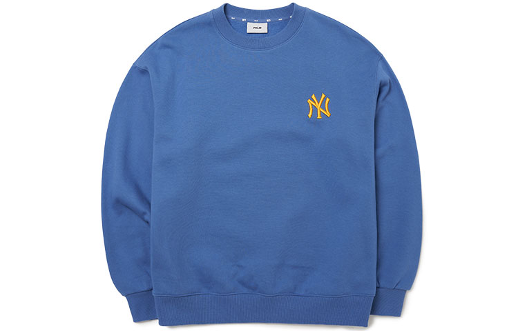 MLB Blue Letter Print Crewneck Sweatshirt Unisex 3AMTE5116-50BLD