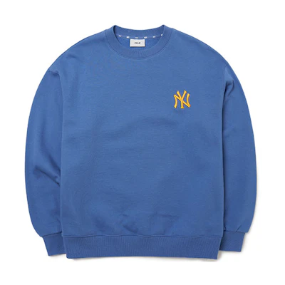 MLB Blue Letter Print Crewneck Sweatshirt Unisex 3AMTE5116-50BLD