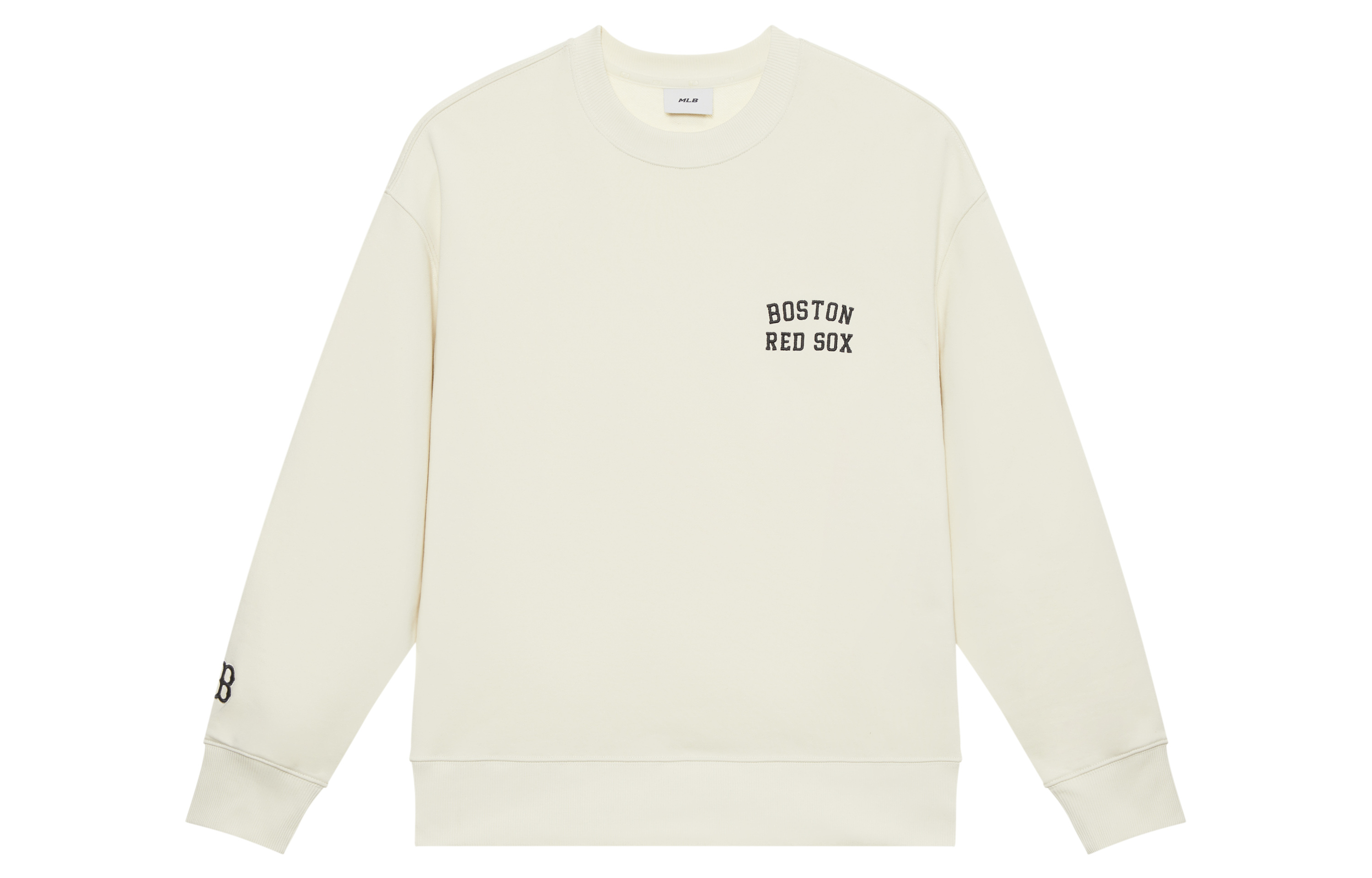 MLB Boston Red Sox 24FW Cream Pullover Crewneck Sweatshirt Unisex Casual Fit 3AMTB0844-43CRD
