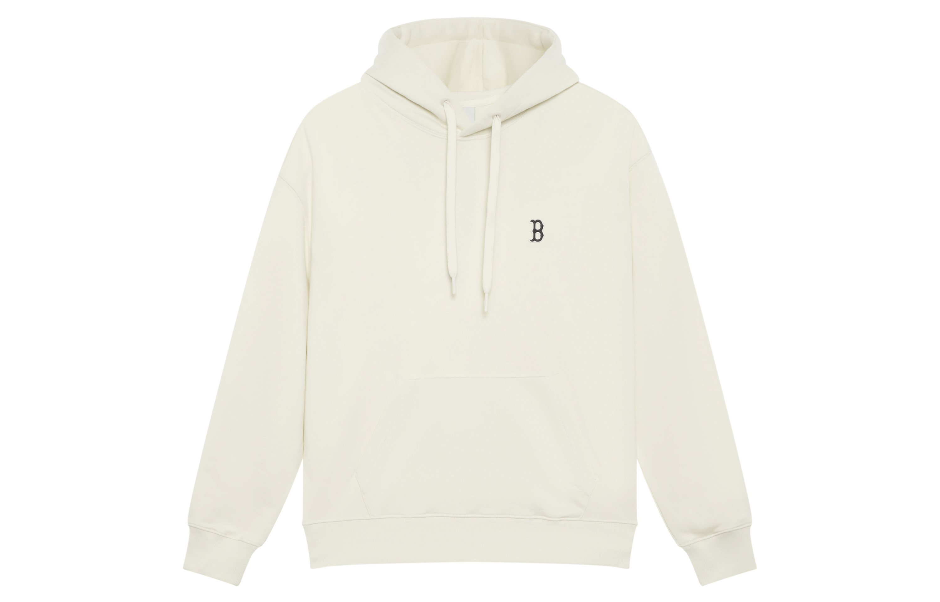 MLB Boston Red Sox 24FW Cream Pullover Hoodie Unisex Casual Long Sleeve Kangaroo Pocket 3AHDB0144-43CRD