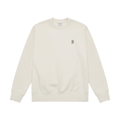 MLB Boston Red Sox 24FW Cream Retro Logo Crewneck Unisex Sweatshirt 3AMTB9144-43CRD