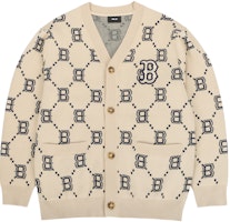 MLB Boston Red Sox All-Over Logo Knit Sweater Beige Unisex - Fall Edition. 3AKCM0221-43BGS MLB Boston Red Sox All-Over Logo Knit Sweater Beige Unisex - Fall Edition. 3AKCM0221-43BGS