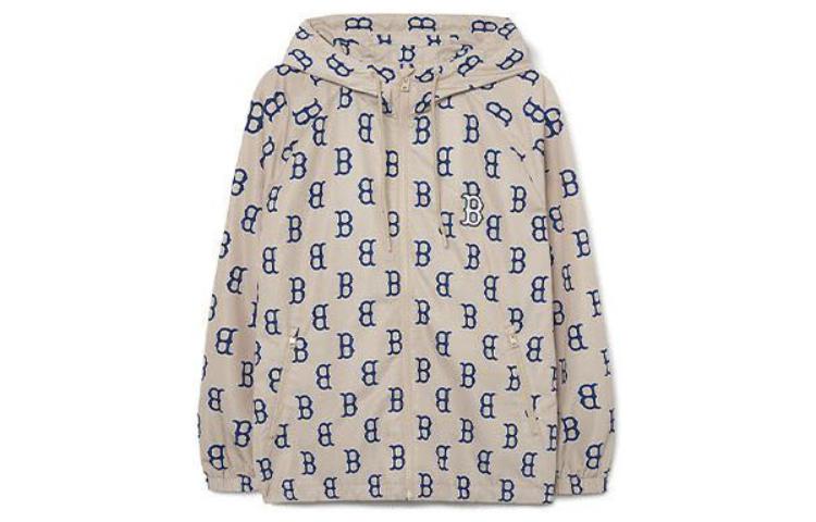 MLB Boston Red Sox All-Over Print Hoodie Jacket Unisex Beige 3AWJM0131-43BGL 圖 2