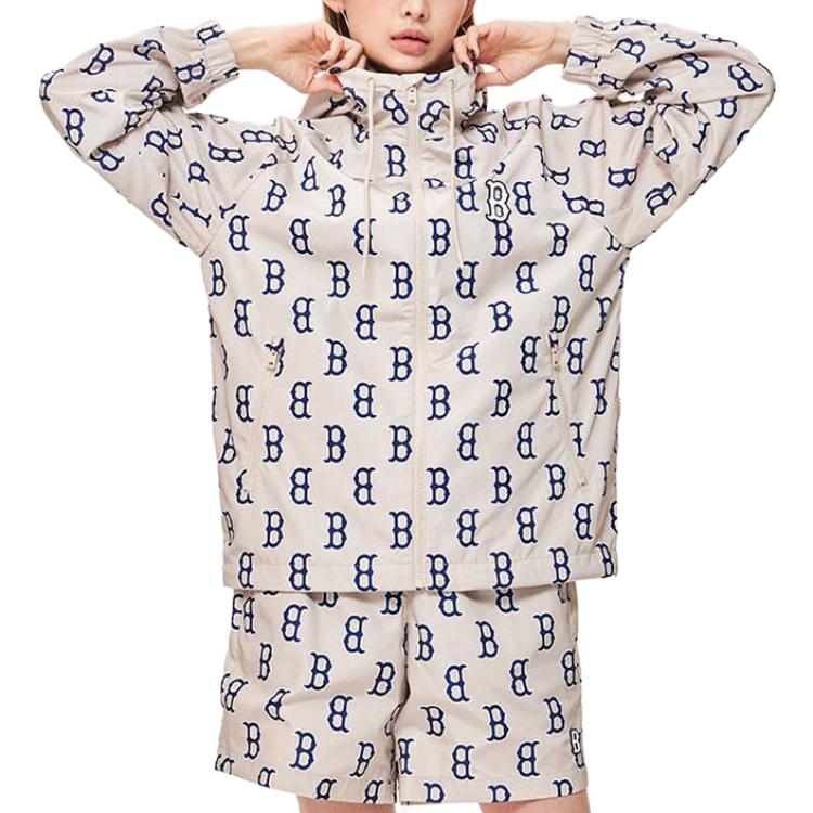 MLB Boston Red Sox All-Over Print Hoodie Jacket Unisex Beige 3AWJM0131-43BGL 圖 8