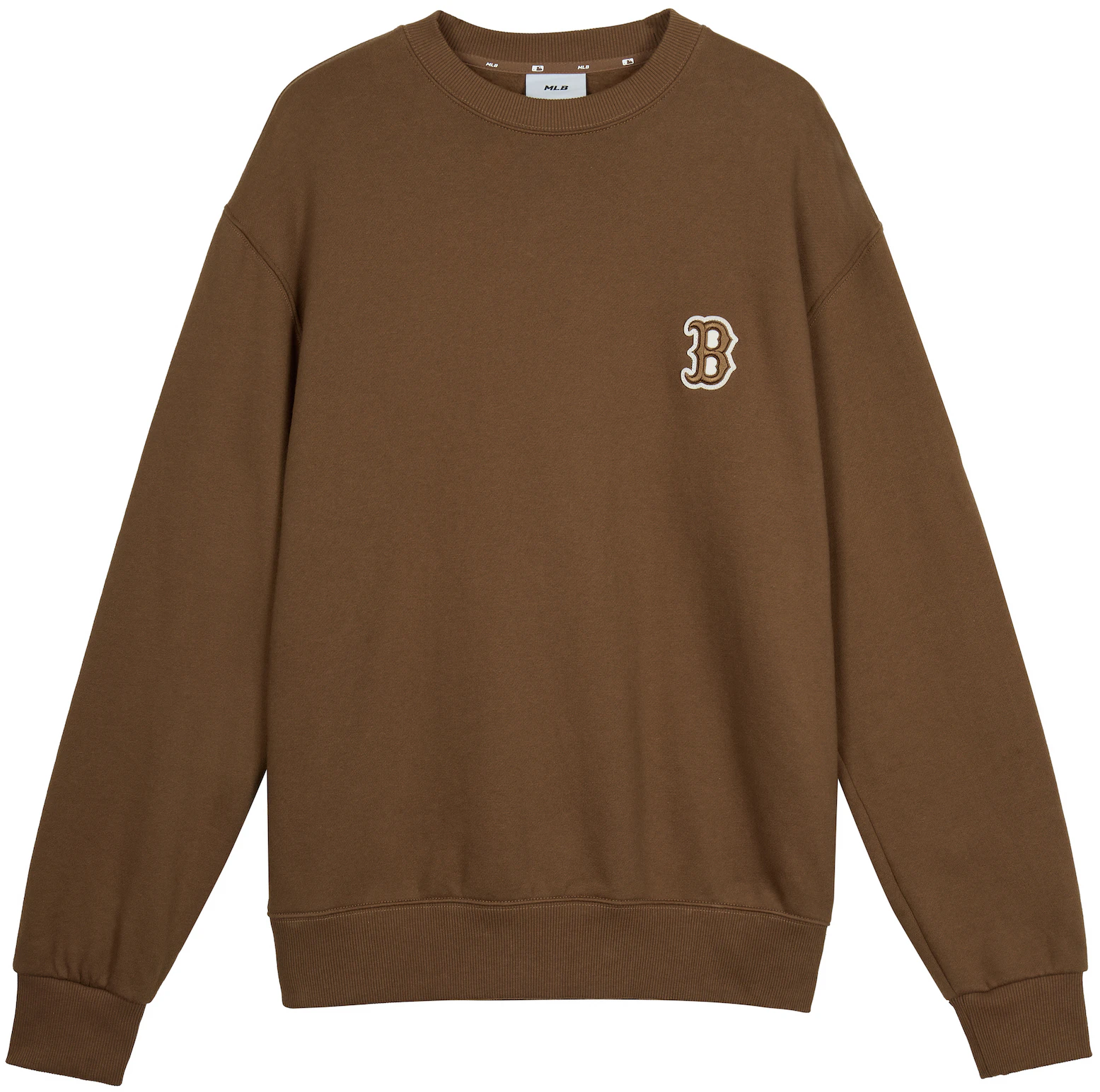 mlb-boston-red-sox-basic-logo-fleece-crewneck-sweatshirt-unisex-brown-3-amtb-0716-43-brs