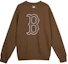 Lookbook MLB波士顿红袜队基础标志棕色男女款圆领卫衣 3AMTB0716-43BRS