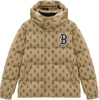 MLB Boston Red Sox Beige Short Hooded Down Jacket Unisex Casual Winter Wear 3ADJM0426-43BGS MLB Boston Red Sox Beige Short Hooded Down Jacket Unisex Casual Winter Wear 3ADJM0426-43BGS
