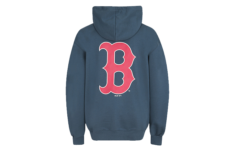 MLB Boston Red Sox Big Logo Print Navy Unisex Sweatshirt Long Sleeve 31HD03011-43N