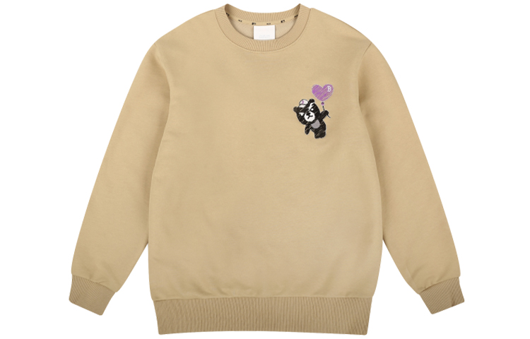 MLB Boston Red Sox Cartoon Print Crewneck Sweatshirt Unisex Khaki 31MTC2111-43B