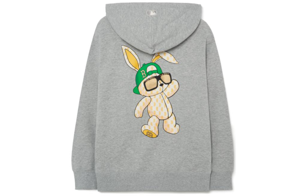 MLB Boston Red Sox Cartoon Printed Hoodie Unisex Light Gray 3AHDQ0131-43MGS