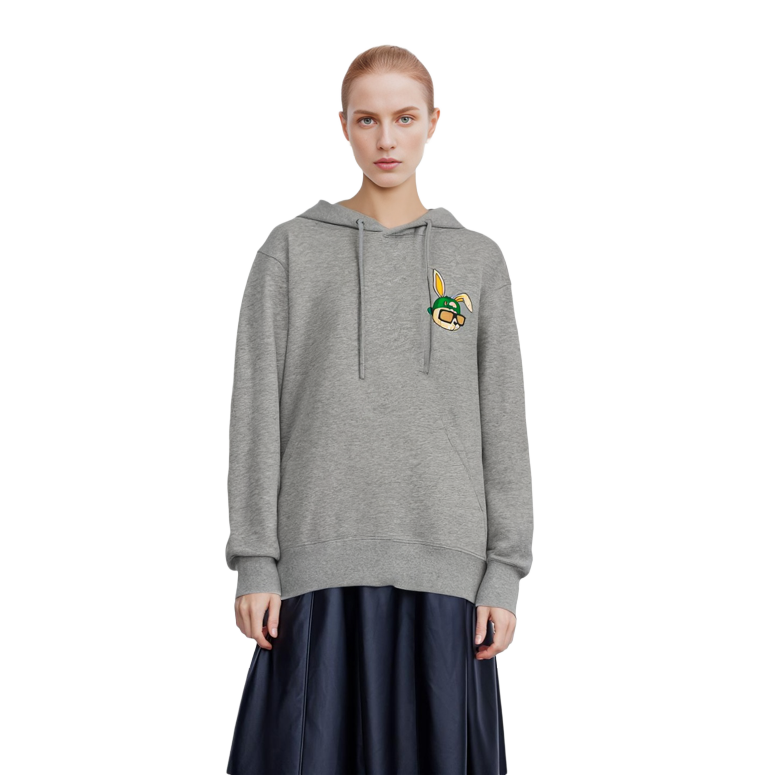 Shop MLB 보스턴 레드삭스 만화 프린트 후드티 유니섹스 연회색 3AHDQ0131-43MGS