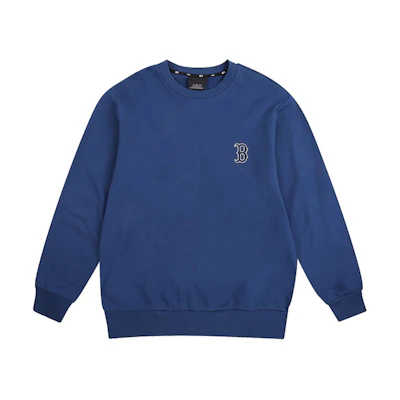 MLB Boston Red Sox Colorblock Logo Crewneck Sweatshirt Navy Blue () 31MTR1941-43N