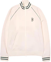 MLB Boston Red Sox Cream Knit Lettering Casual Training Jacket Unisex 3ATRM0344-43CRS MLB Boston Red Sox Cream Knit Lettering Casual Training Jacket Unisex 3ATRM0344-43CRS
