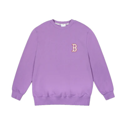 MLB Boston Red Sox Crewneck Embroidered Sweatshirt Unisex - Violet 31MT51061-43V