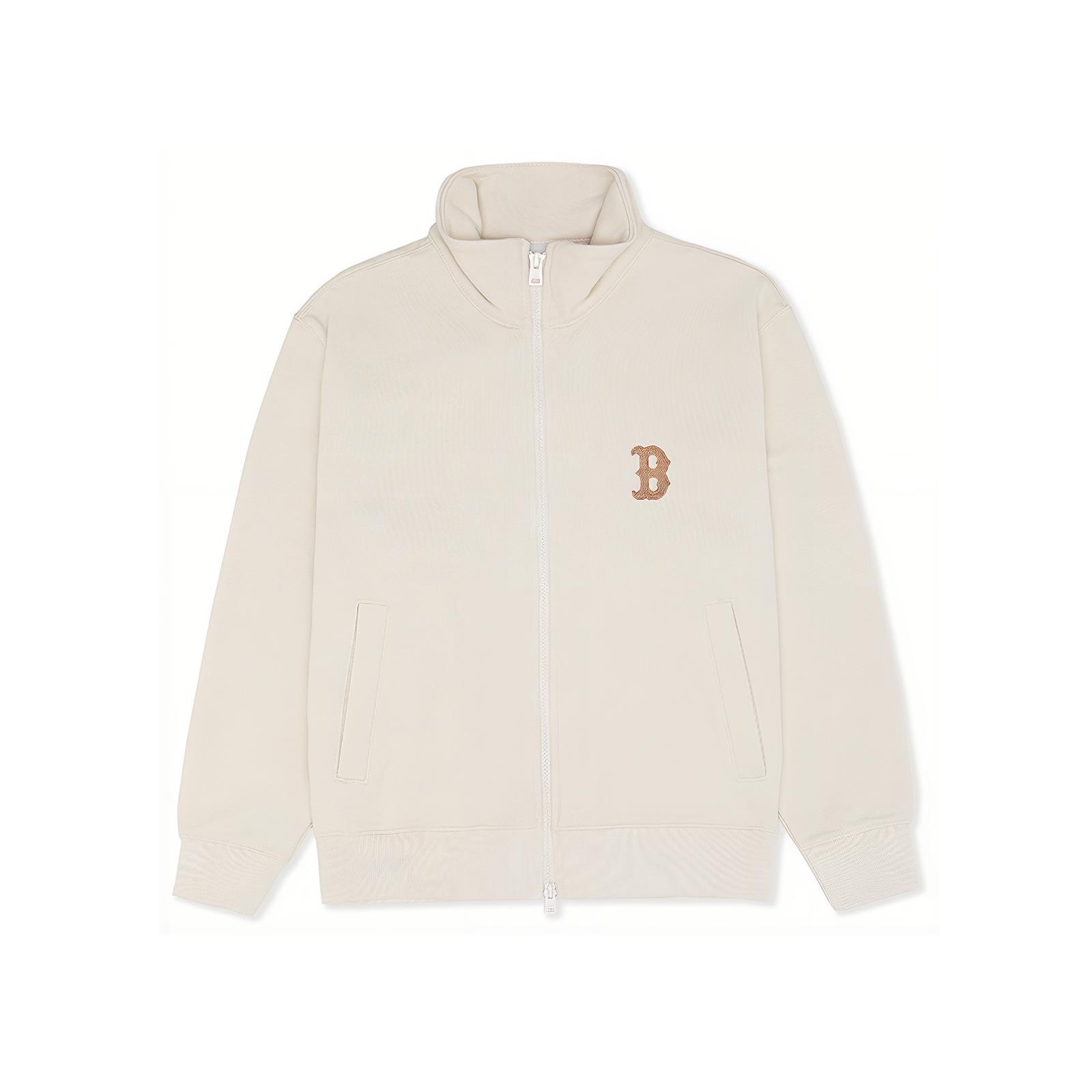 MLB Boston Red Sox Deep Cream Unisex Hooded Casual Long Sleeve Jacket 3ATRB0236-TRB10