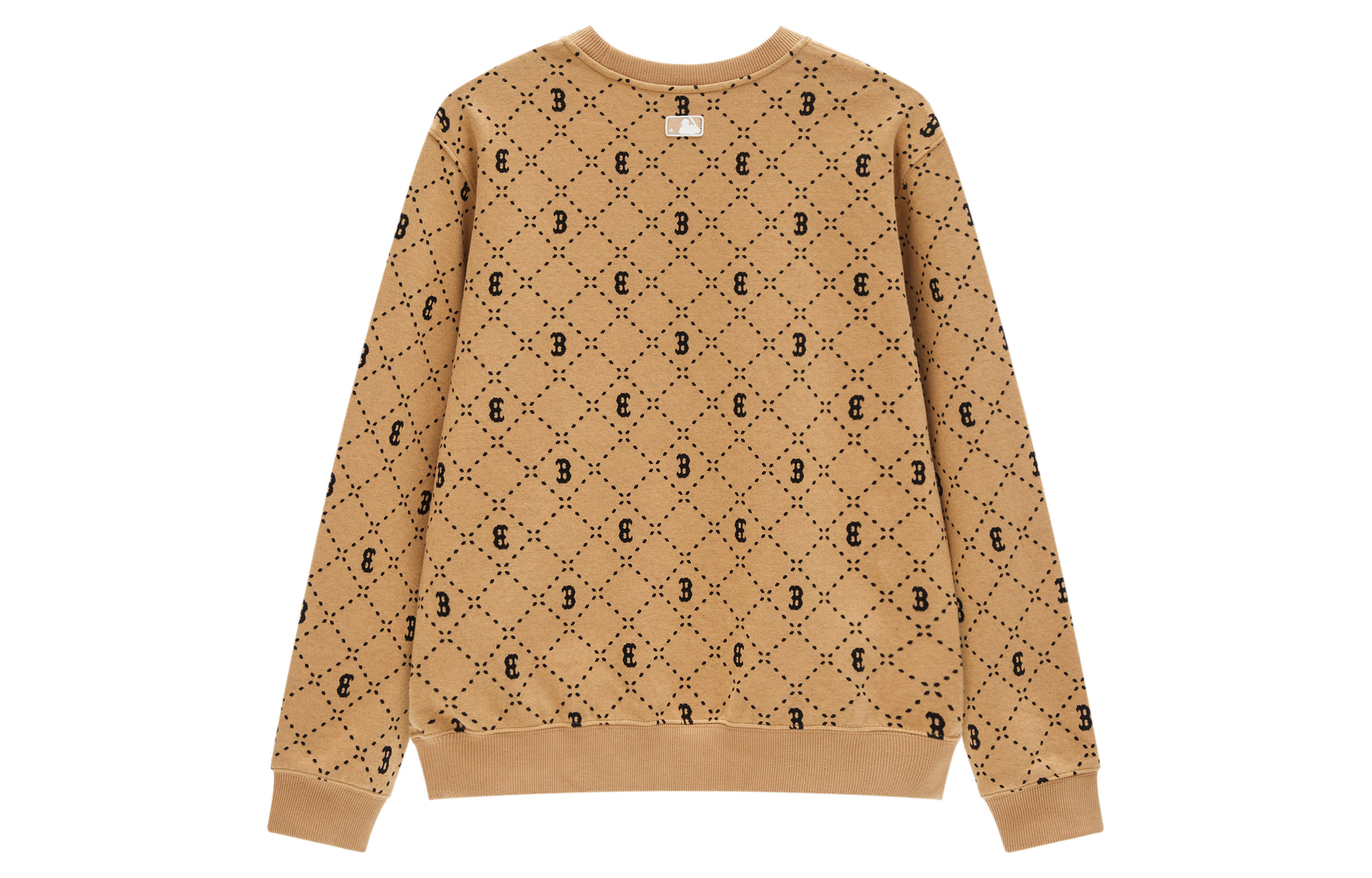 MLB Boston Red Sox Diamond Retro Knit Pullover Sweatshirt Beige Unisex 23FW 3AMTM0134-43CAL 圖 3