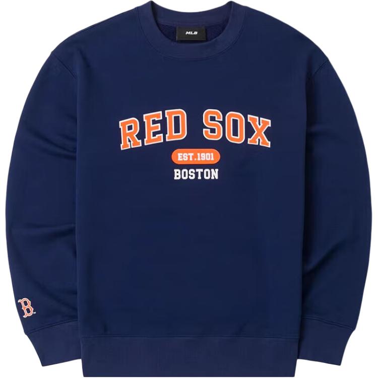 MLB Boston Red Sox Embroidered Logo Crewneck Sweatshirt Unisex Navy Blue 3AMTV9244-43NYS