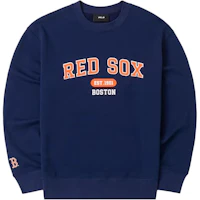 MLB Boston Red Sox Embroidered Logo Crewneck Sweatshirt Unisex Navy Blue 3AMTV9244-43NYS MLB Boston Red Sox Embroidered Logo Crewneck Sweatshirt Unisex Navy Blue 3AMTV9244-43NYS