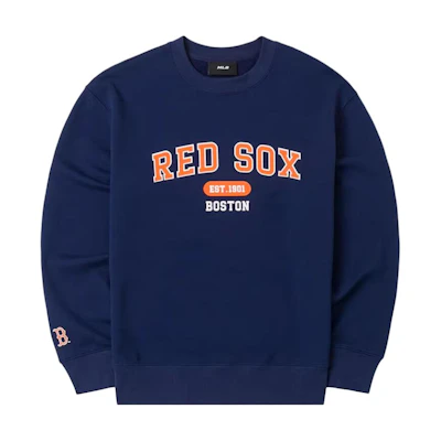 MLB Boston Red Sox Embroidered Logo Crewneck Sweatshirt Unisex Navy Blue 3AMTV9244-43NYS