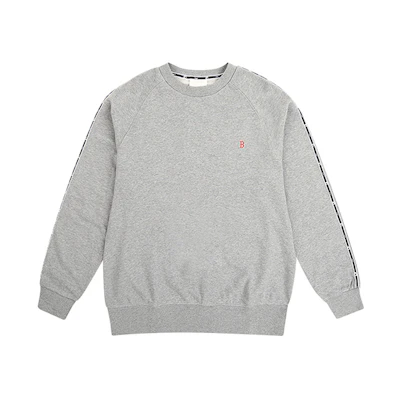MLB Boston Red Sox Embroidered Logo Crewneck Sweatshirt Gray Unisex Long Sleeve 31MTT1941-43M