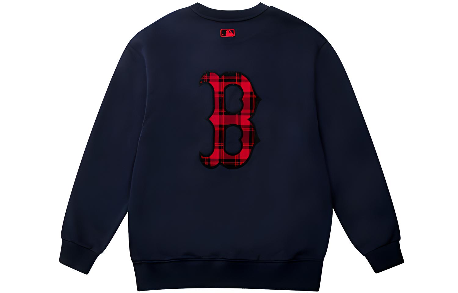 MLB Boston Red Sox Fireworks Navy Unisex Long Sleeve Crewneck Sweatshirt 31MTE1041-43N