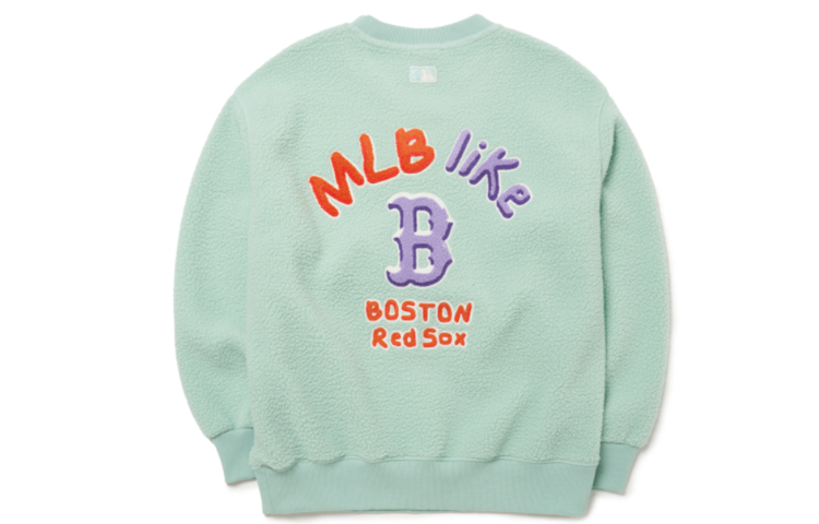 MLB Boston Red Sox Fleece Crewneck Sweatshirt Mint Green Unisex 3AMTF5316-43MTL