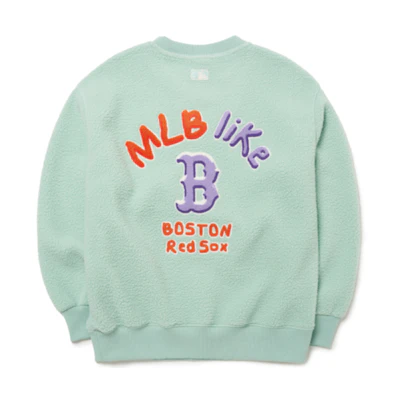 MLB Boston Red Sox Fleece Crewneck Sweatshirt Mint Green Unisex 3AMTF5316-43MTL