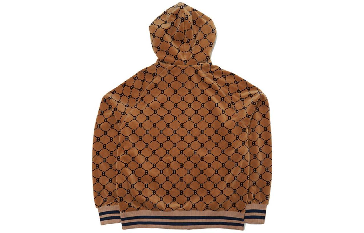 MLB Boston Red Sox Full-Print Zip-Up Hoodie Jacket Unisex Brown 3ATRM0224-43BGD 圖 3