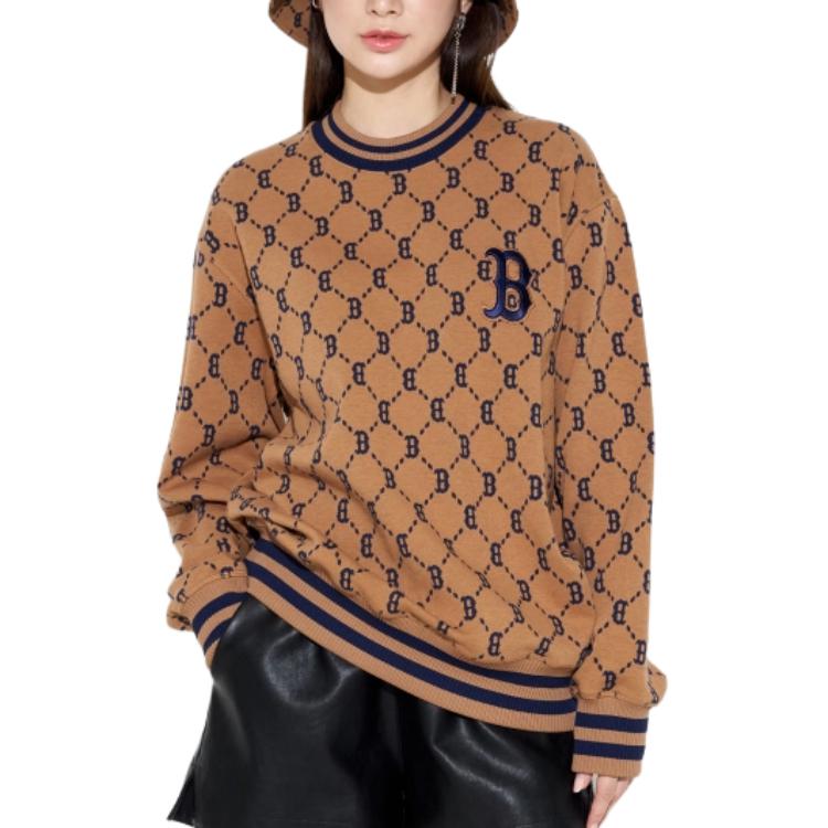 MLB Boston Red Sox Full-Print Zip-Up Hoodie Jacket Unisex Brown 3ATRM0224-43BGD 圖 5