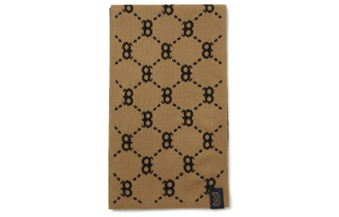 Shop MLB Boston Red Sox Full Print Reversible Knitted Scarf Unisex Couple Style 3AMFM0216-43BGD