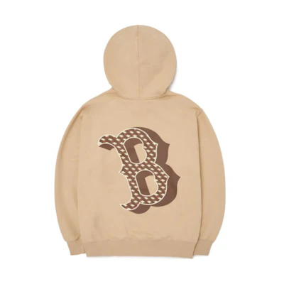 MLB Boston Red Sox FW22 Khaki Letter Hoodie Unisex 3AHDM0424-43BGS