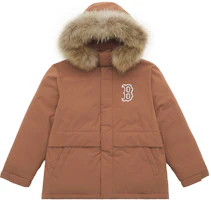 MLB Boston Red Sox FW24 Unisex Brown Parka with Detachable Hoodie & Raccoon Fur Trim 3ADJEC736-43BRS MLB Boston Red Sox FW24 Unisex Brown Parka with Detachable Hoodie & Raccoon Fur Trim 3ADJEC736-43BRS