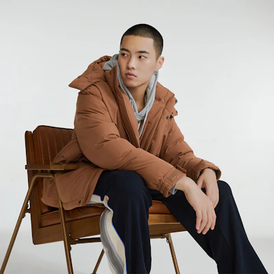 MLB波士頓紅襪FW24男女同款棕色可拆帽浣熊毛邊大衣 3ADJEC736-43BRS 5