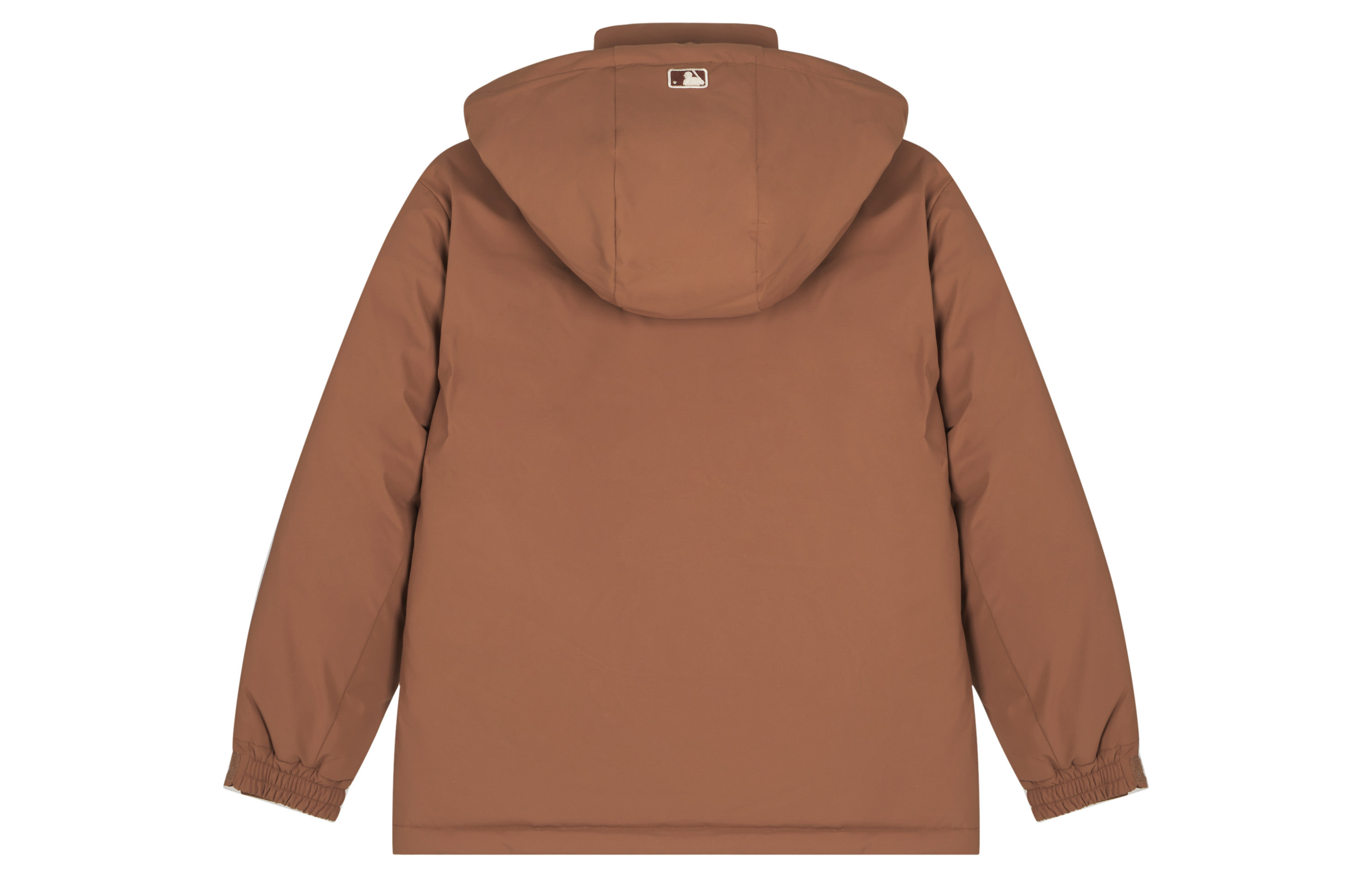 Lookbook MLB波士頓紅襪FW24男女同款棕色可拆帽浣熊毛邊大衣 3ADJEC736-43BRS