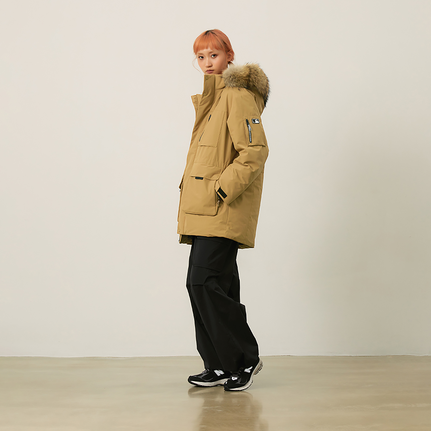 Cheap MLB Boston Red Sox FW24 Unisex Parka Camel Fur Hood Goose Down Coat Longline. 3ADJB1346-43CAS