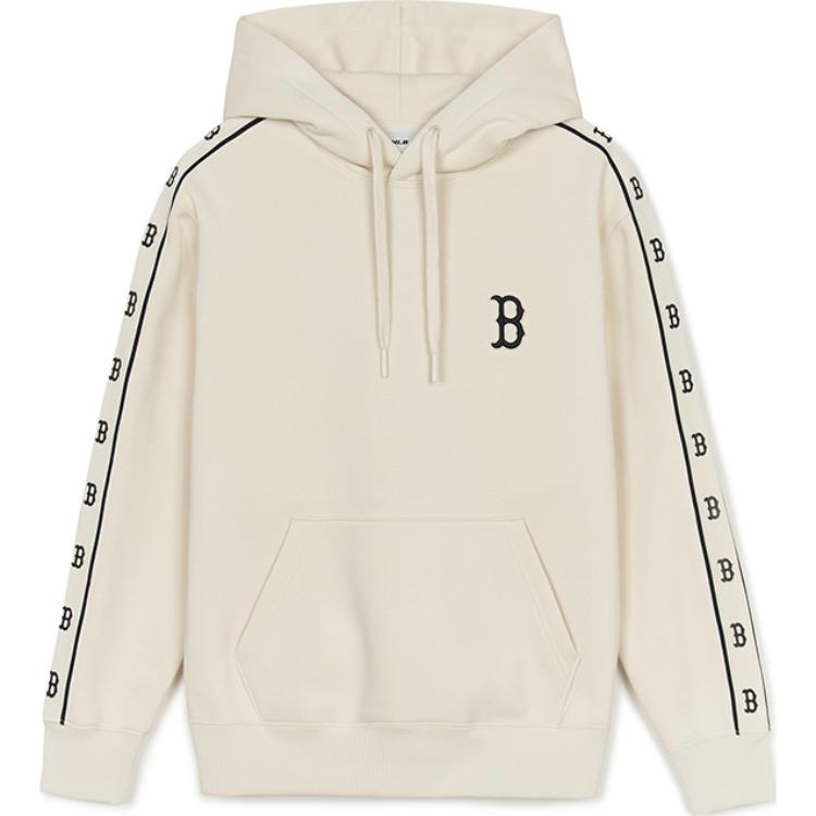 MLB Boston Red Sox FW24 Vintage Oversized Hoodie Unisex in Cream 3AHDM0446-43CRD